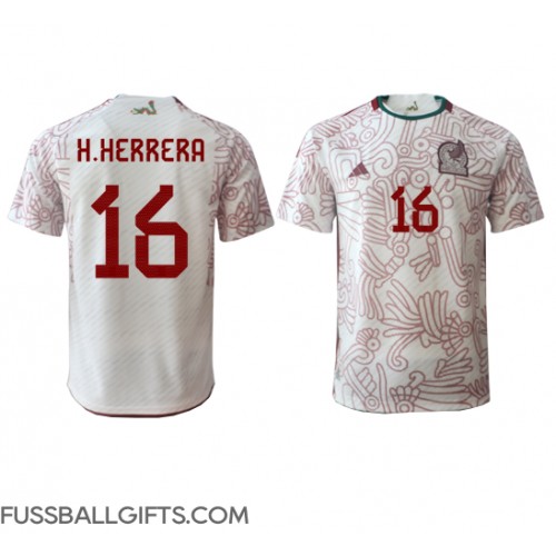 Mexiko Hector Herrera #16 Fußballbekleidung Auswärtstrikot WM 2022 Kurzarm